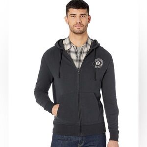 Frye Black Full Zip-Up Hoodie Jacket Size: XL